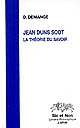 Jean Duns Scot : la théorie du savoir
