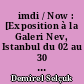 Şimdi / Now : [Exposition à la Galeri Nev, Istanbul du 02 au 30 avril 2014]