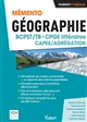Mémento géographie : BCPST-TB, CPGE littéraires, CAPES-agrégation