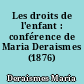 Les droits de l'enfant : conférence de Maria Deraismes (1876)