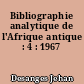 Bibliographie analytique de l'Afrique antique : 4 : 1967