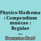 Physico-Mathematica : Compendium musicae : Regulae ad directionem ingenii : Recherche de la vérité : Supplément à la correspondance