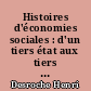Histoires d'économies sociales : d'un tiers état aux tiers secteurs, 1791-1991