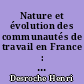 Nature et évolution des communautés de travail en France : rapport preparatoire