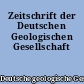 Zeitschrift der Deutschen Geologischen Gesellschaft