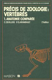 Précis de zoologie : Vertébrés : Tome I : Anatomie comparée