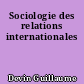 Sociologie des relations internationales