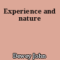 Experience and nature