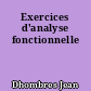 Exercices d'analyse fonctionnelle