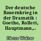 Der deutsche Bauernkrieg in der Dramatik : Goethe, Rollett, Hauptmann,..