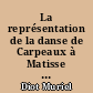 La représentation de la danse de Carpeaux à Matisse 1870-1910 : 1