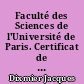 Faculté des Sciences de l'Université de Paris. Certificat de mathématiques : I : Algèbre : Chapitres 7-8-9-10, ... Notes prises au cours