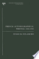 French autobiographical writing 1900-1950 : an annotated bibliography