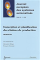 Conception et planification des chaînes de production : MOSIM'01 : [3e conférence francophone de modélisation et de simulation, 25-27 avril 2001, Université de Technologie de Troyes]