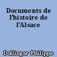 Documents de l'histoire de l'Alsace