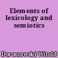 Elements of lexicology and semiotics