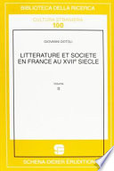 Littérature et société en France au XVIIe siècle : Vol. II