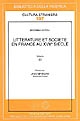 Littérature et société en France au XVIIe siècle : Vol. III