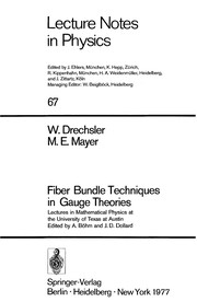 Fiber bundle techniques in gauge theories : lectures in Mathematical Physics at the University of Texas at Austin