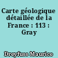 Carte géologique détaillée de la France : 113 : Gray