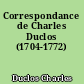 Correspondance de Charles Duclos (1704-1772)