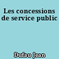 Les concessions de service public