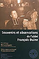 Souvenirs et observations de l'abbé François Duine
