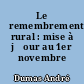 Le 	remembrement rural : mise à j̇our au 1er novembre 1967