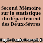 Second Mémoire sur la statistique du département des Deux-Sèvres