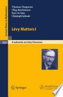 Lévy matters : I : Recent progress in theory and applications : foundations, trees and numerical issues in finance : with a short biography of Paul Lévy by Jean Jacod