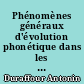 Phénomènes généraux d'évolution phonétique dans les dialectes franco-provençaux d'après le parler de Vaux-en-Bugey (Ain)