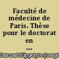 Faculté de médecine de Paris. Thèse pour le doctorat en médecine, présentée et soutenue le 23 août 1860...Du tétanos et principalement de son traitement