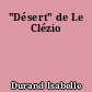 "Désert" de Le Clézio