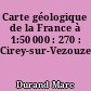 Carte géologique de la France à 1:50 000 : 270 : Cirey-sur-Vezouze