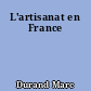 L'artisanat en France
