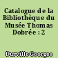 Catalogue de la Bibliothèque du Musée Thomas Dobrée : 2