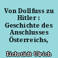 Von Dollfuss zu Hitler : Geschichte des Anschlusses Österreichs, 1933-1938