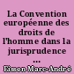 La Convention européenne des droits de l'homme dans la jurisprudence française : 1