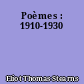 Poèmes : 1910-1930