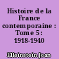 Histoire de la France contemporaine : Tome 5 : 1918-1940
