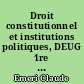 Droit constitutionnel et institutions politiques, DEUG 1re année, 1995-1996