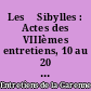 Les 	Sibylles : Actes des VIIIèmes entretiens, 10 au 20 octobre 2001