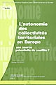 L'autonomie des collectivités territoriales en Europe : une source potentielle de conflits ?