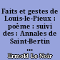 Faits et gestes de Louis-le-Pieux : poème : suivi des : Annales de Saint-Bertin : et [des : Annales] de Metz