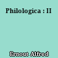 Philologica : II
