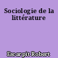 Sociologie de la littérature