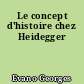 Le concept d'histoire chez Heidegger