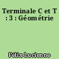Terminale C et T : 3 : Géométrie