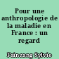 Pour une anthropologie de la maladie en France : un regard africaniste