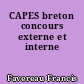 CAPES breton concours externe et interne